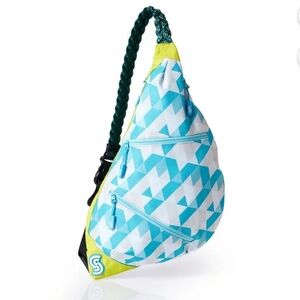 Slope Sling Bag Turquoise White Yellow Hiking Oudoors